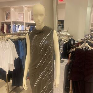 NWT | NIC + ZOE Army Green Sequin Dress – Elegant & Versatile, Size 10